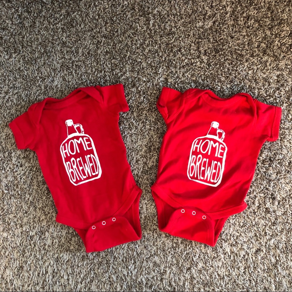 Home Brewed matching bodysuits, perfect for twins